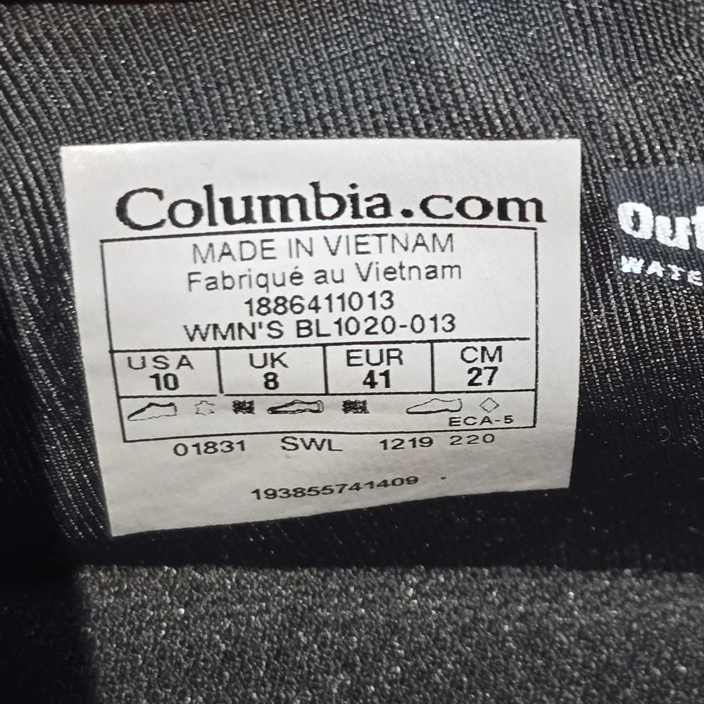 NWB Columbia SH/FT Outdry Mid Hiking Shoe - Women's‎ BL1020-013 size 10